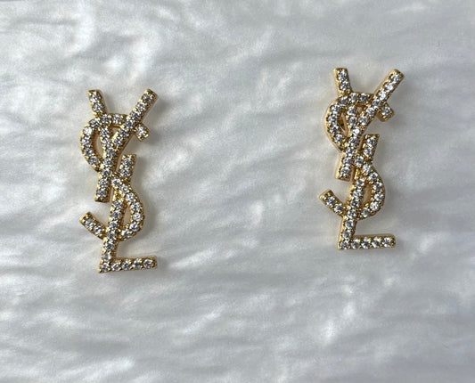 Boucles d’oreille Y strass