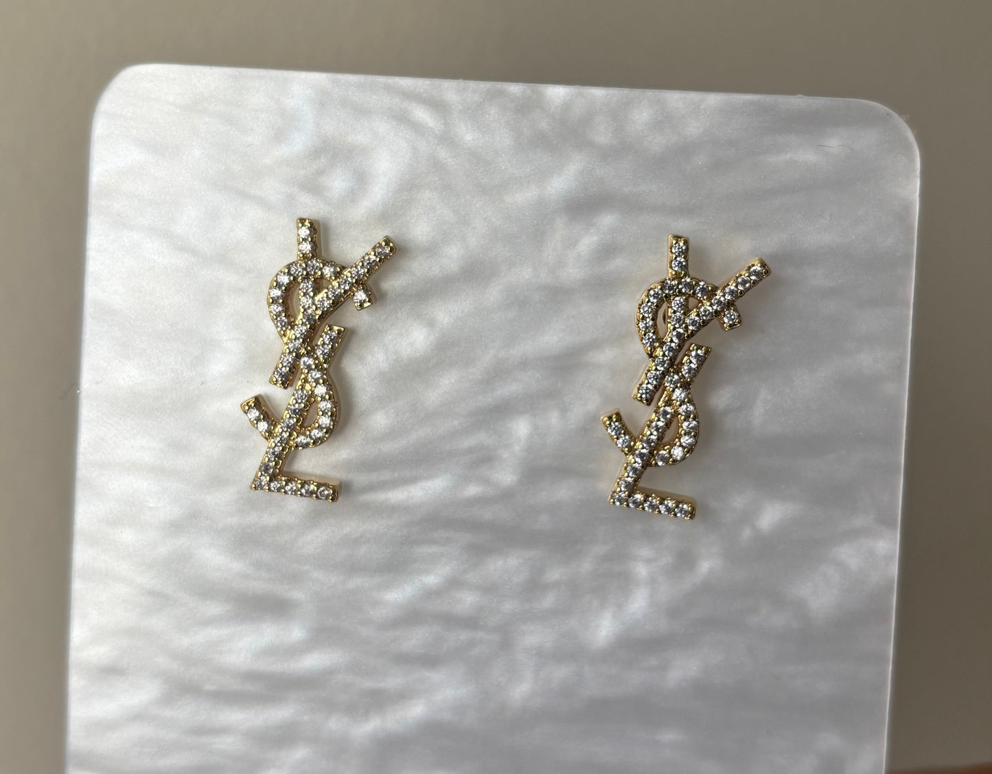 Boucles d’oreille Y strass